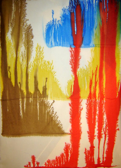 Bosque Policromado de Abedules Ink Paper Landscaping