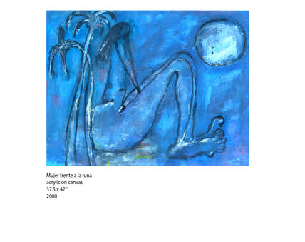 Mujer frente a la luna