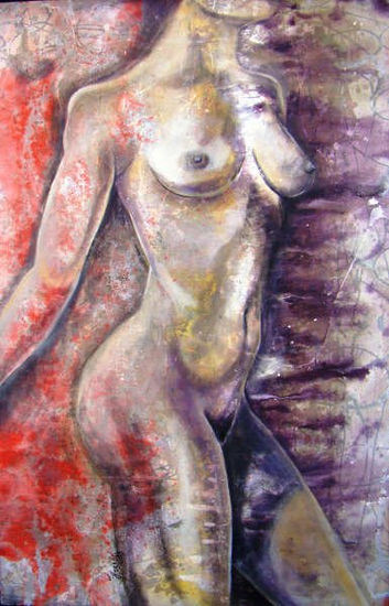 desnudo Mixed media Canvas Nude Paintings