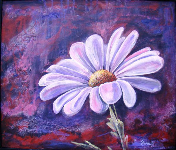 margarita Acrylic Canvas Floral Painting