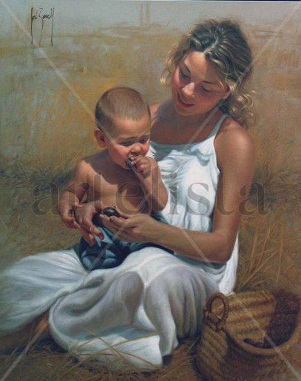 Una bella tarde Oil Canvas Figure Painting