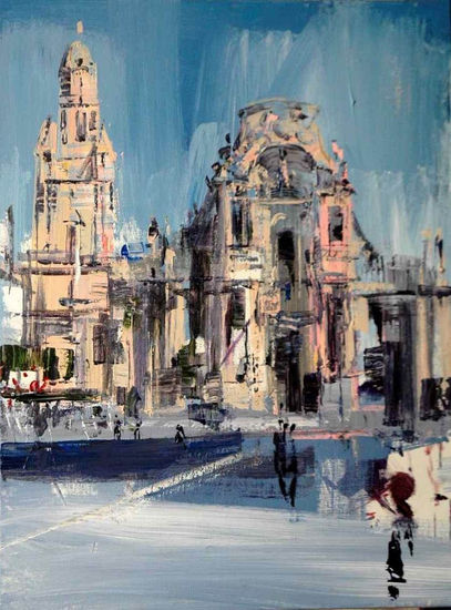 Catedral rosa Acrylic Canvas Landscaping