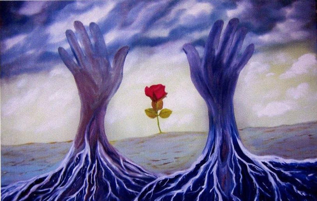 Las raices de la humanidad Oil Canvas Floral Painting