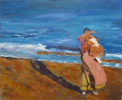 Mujer en la playa