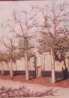 Arboles en Rosa Oil Canvas Landscaping