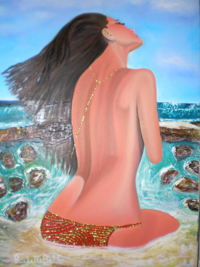 Morena dorada Oil Canvas Figure Painting