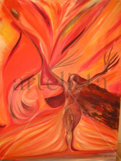 mujer árbol Oil Canvas Landscaping