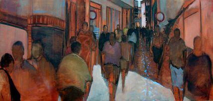 Calle estrecha y...