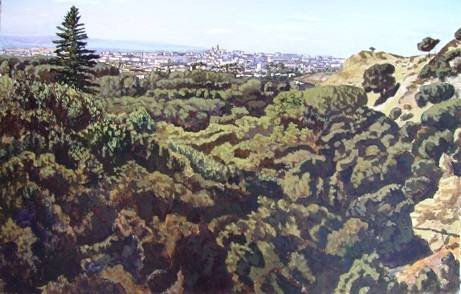 Salamanca desde los escarpes de Cabrerizos. Oil Canvas Landscaping