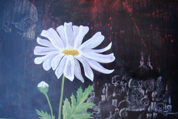 maguito Acrylic Panel Floral Painting