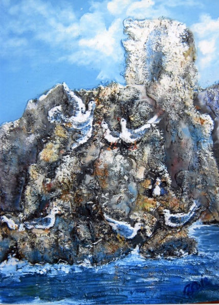 Rocas y gaviotas