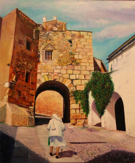 Arco del Cristo (Caceres) España Oil Canvas Landscaping