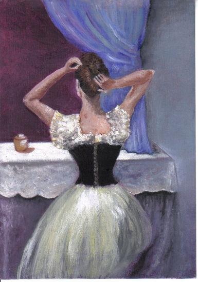 La bailarina Oil Card Figure Painting