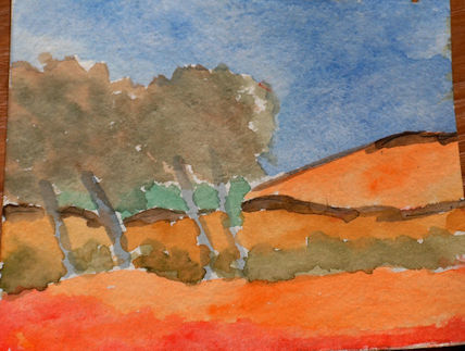 Paisaje naranja