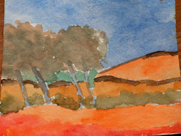 paisaje naranja
