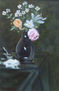 Botella con flores