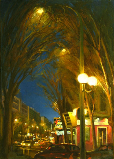 Calle de Alberto Aguilera, 2002 Oil Canvas Landscaping