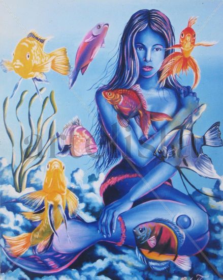 Morena sirena Oil Canvas Marine Painting