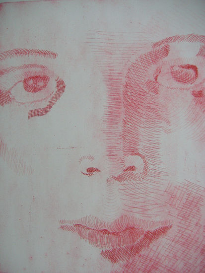 EXPRESION EN ROJO Aquatint