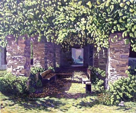 En el monasterio de las Batuecas. Oil Canvas Landscaping