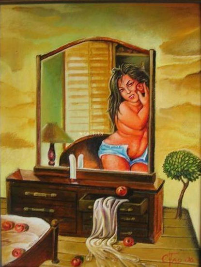 Eva y Adan Oil Canvas Nude Paintings