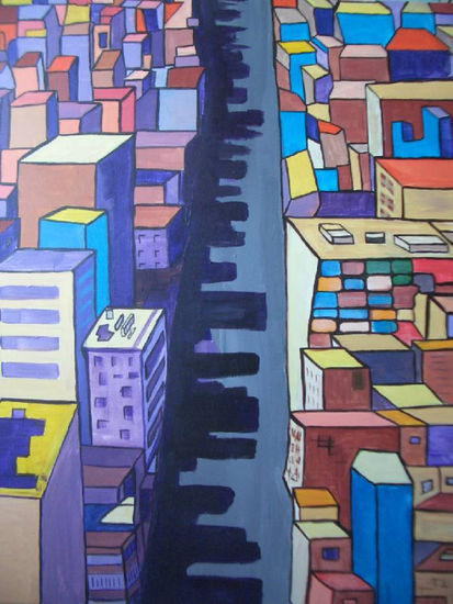 CITY Acrylic Canvas Landscaping