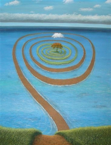 Camino a lo eterno Acrylic Canvas Landscaping