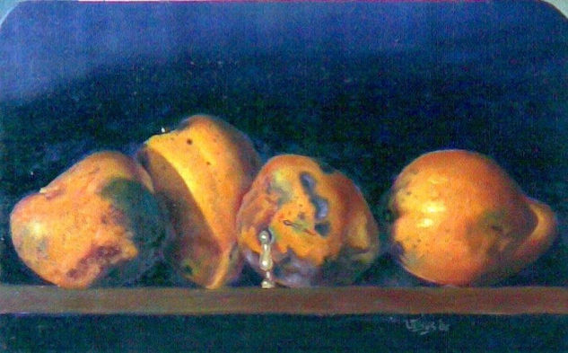 cuatro mangos pudriéndose Oil Canvas Still Life Paintings