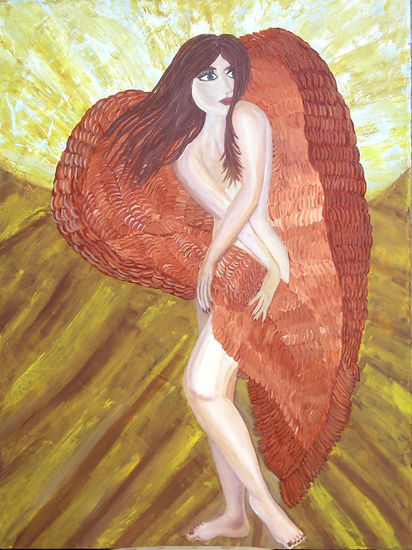 "Inocencia" Acrylic Canvas Nude Paintings