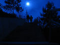 Montjuic, luna y pareja