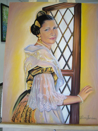 Fallera Pastel Others Figure Painting