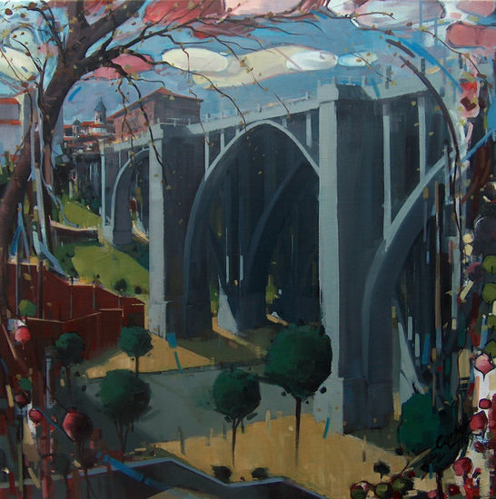 PUENTE SEGOVIA - MADRID.- Oil Canvas Landscaping