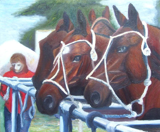 "Caballos" Oil Canvas Landscaping