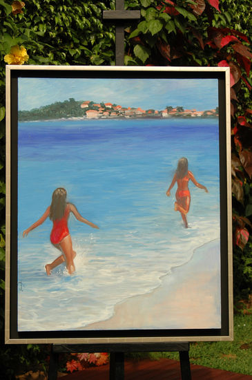 JUEX DANS LE PLAGE Oil Canvas Landscaping