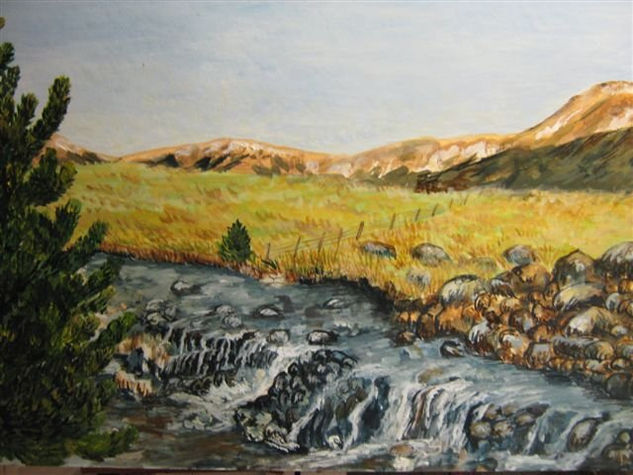 CAIDA DEL RIO AGRIO Acrylic Card Landscaping