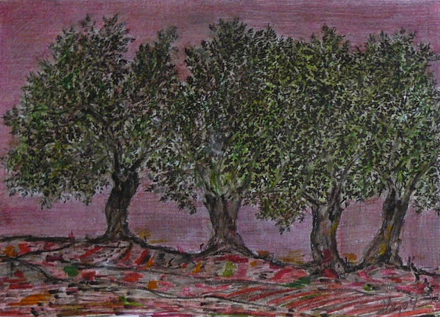 OLIVOS DE JAÉN XIV Acrylic Canvas Landscaping