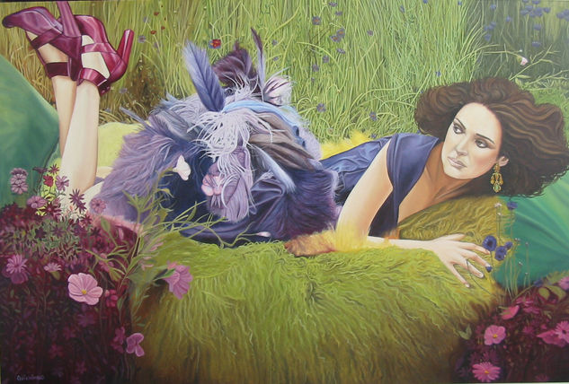 mujer Oil Canvas Landscaping