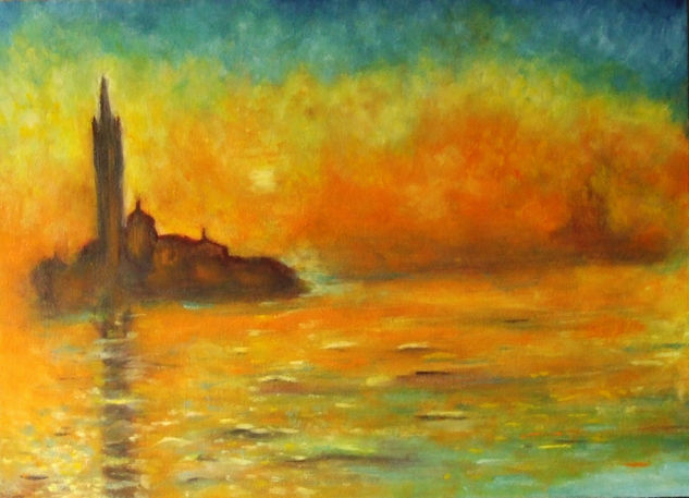 Homenaje a Monet Óleo Lienzo Paisaje