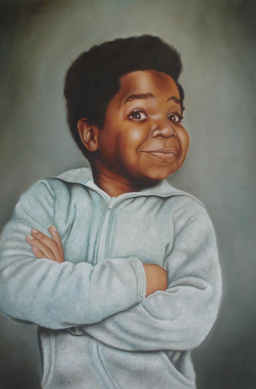 retrato de arnold (gary coleman) Oil Canvas Portrait