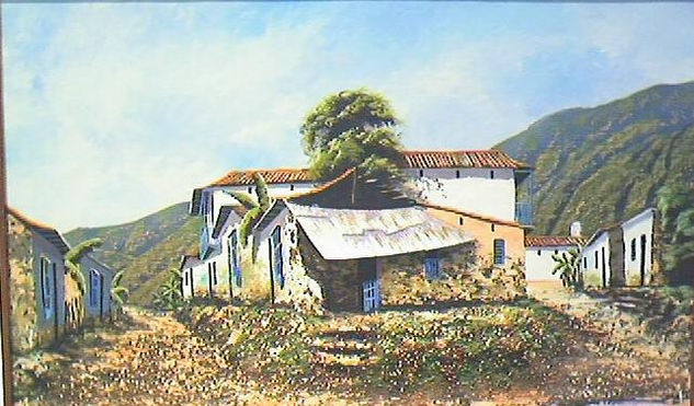 Paisaje de mi pueblo Oil Canvas