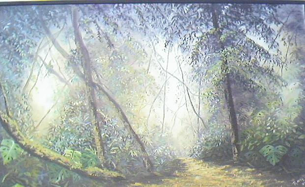 bosque matinal Acrylic Canvas