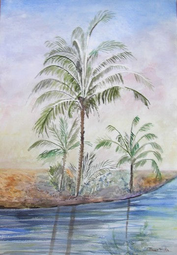 Las Palmeras Watercolour Card