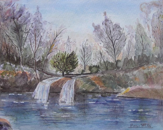 La Cascada Watercolour Card