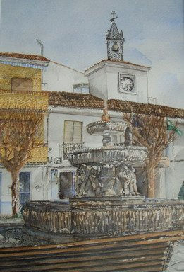 Plaza del Ayuntamiento Watercolour Paper Landscaping