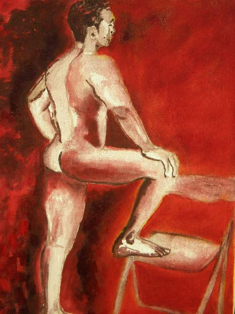desnudo posando