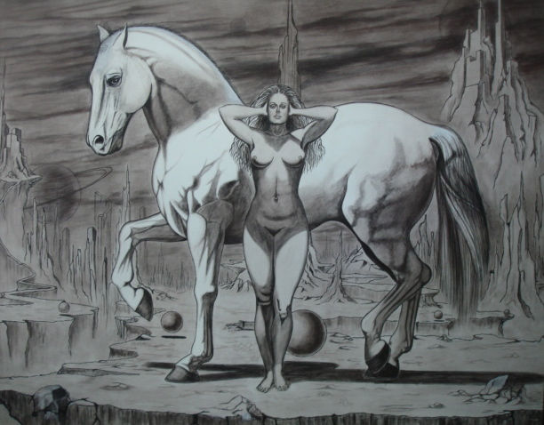 caballo mio 1 Óleo Lienzo Desnudos