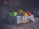 MESA TROPICAL Acrylic Textile Still Life Paintings