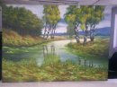 EL LAGO EN LA CANTERA Oil Canvas Landscaping