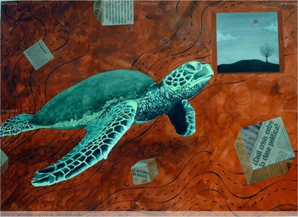Tortuga y árbol