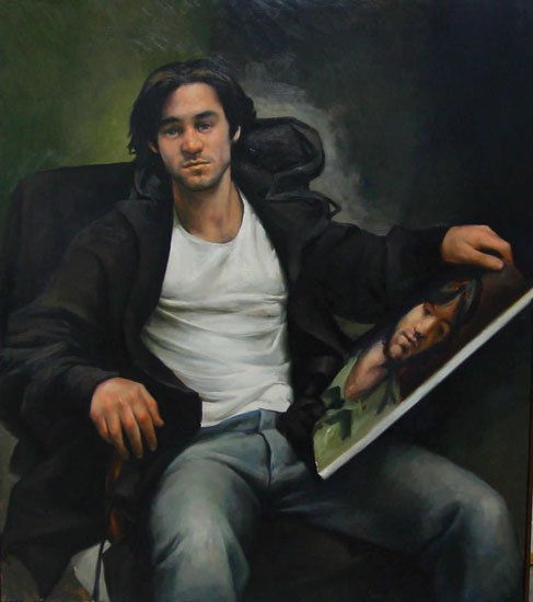 Simon con Retrato de Luis Oil Canvas Landscaping